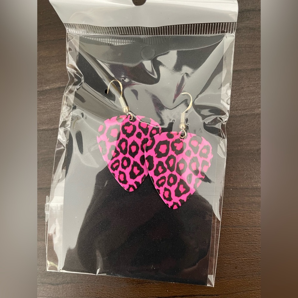 Guitar pick earrings